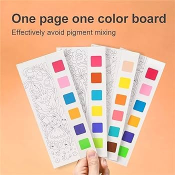 Portable watercolor painting book 10 Cards per Book