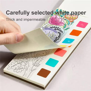 Portable watercolor painting book 10 Cards per Book