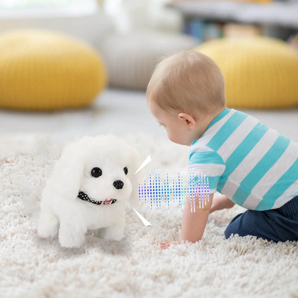 Cute Walking Puppy Plush Toy with Sounds & Movements