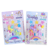 My Little Pony Cartoon Cute Color Unicorn Rainbow Pentagram 7PCS Eraser Set Student School Supplies Stationery (7Pcs Set) - Babytoon