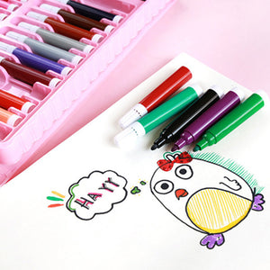 Children Painting 68pc Set Water Color Pen Crayon Oil Pastel Brush Drawing Tool - Babytoon
