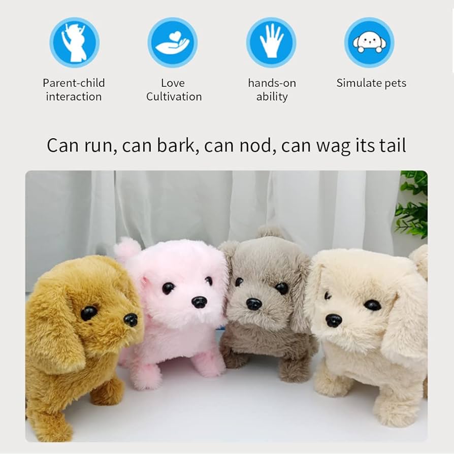 Cute Walking Puppy Plush Toy with Sounds & Movements