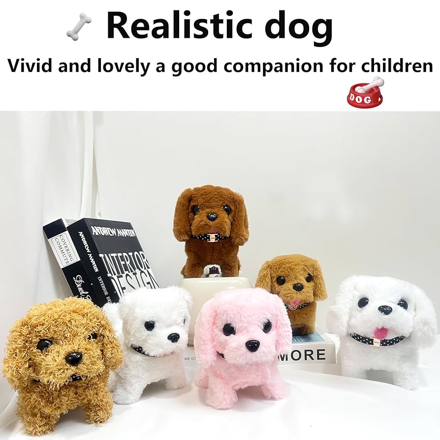 Cute Walking Puppy Plush Toy with Sounds & Movements