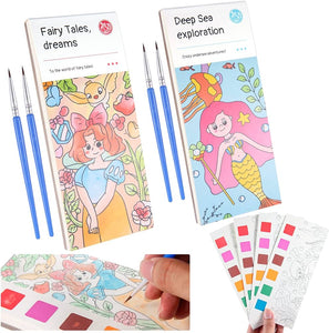 Portable watercolor painting book 10 Cards per Book