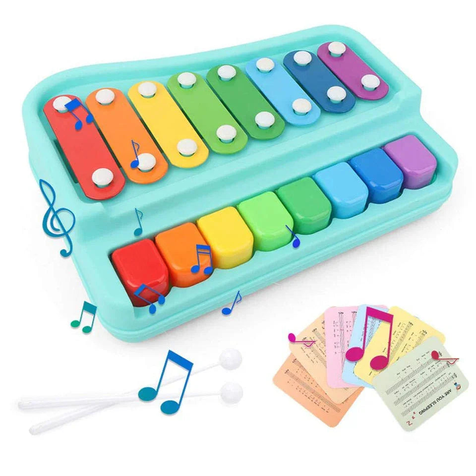 PIANO XYLOPHONE MUSICAL INSTRUMENTS TOY SET FOR KIDS 2 in 1 - Babytoon