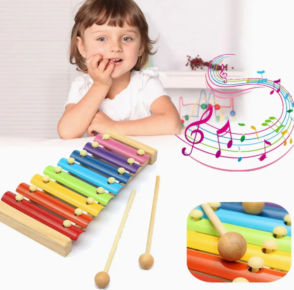 Colorful 8 Tones Hand Knock Musical Instrument Xylophone - Babytoon