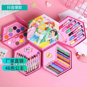 New Disney 46-piece set Children’s Painting Set Frozen Mickey Princess Watercolor Pen Combination Boys and Girls Birthday Gift School Supplies - Babytoon