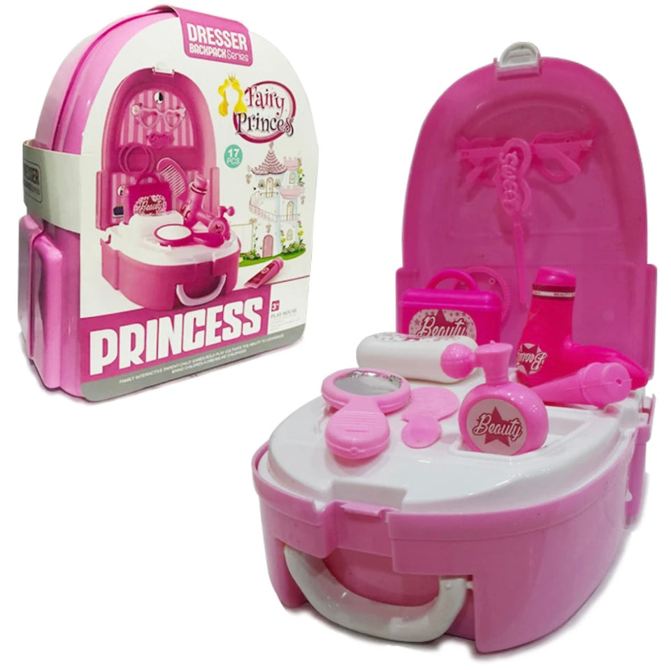 Fairy Dresser Backpack for Kids - 17 Pieces
Set - Beauty Play House - Babytoon