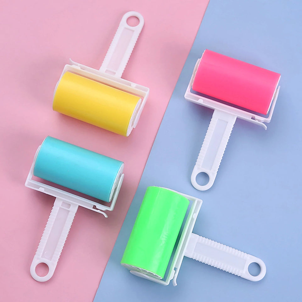 Washable Reusable Gel Lint Roller Lint Remover Sticky Master Lint Roller Pet Hair Remover Cleaning Brush Sticky Roller Portable