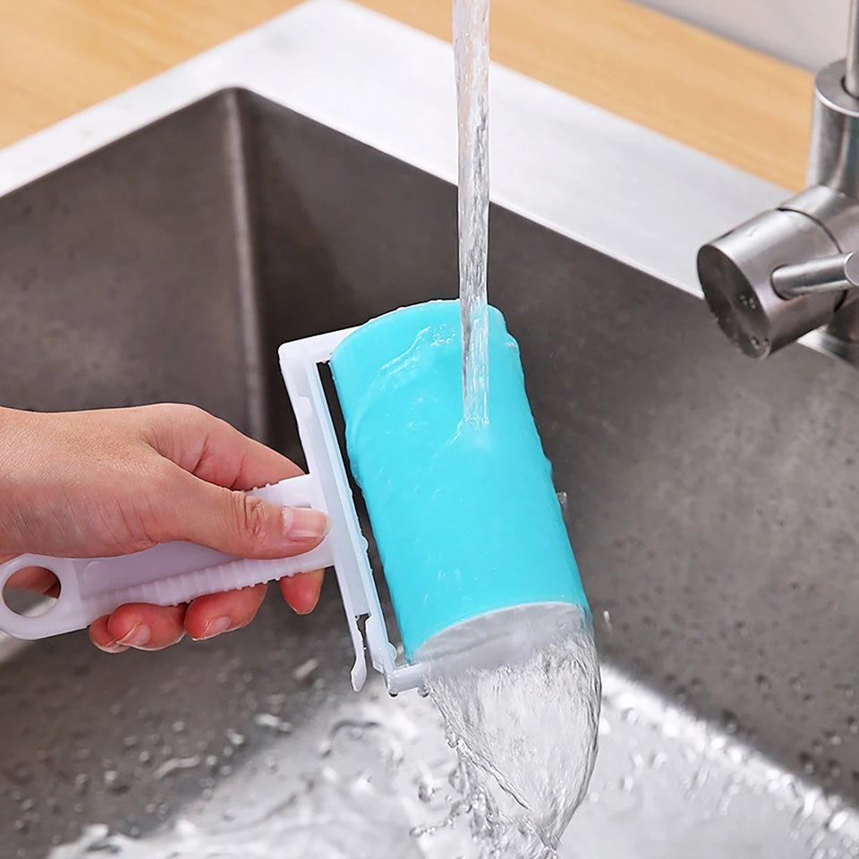 Washable Reusable Gel Lint Roller Lint Remover Sticky Master Lint Roller Pet Hair Remover Cleaning Brush Sticky Roller Portable
