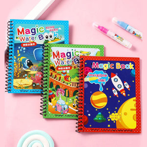Magical Water Painting Book Toddler Early Education Toys Reusable Magic Drawing Coloring Book for Kids Children Montessori Toys