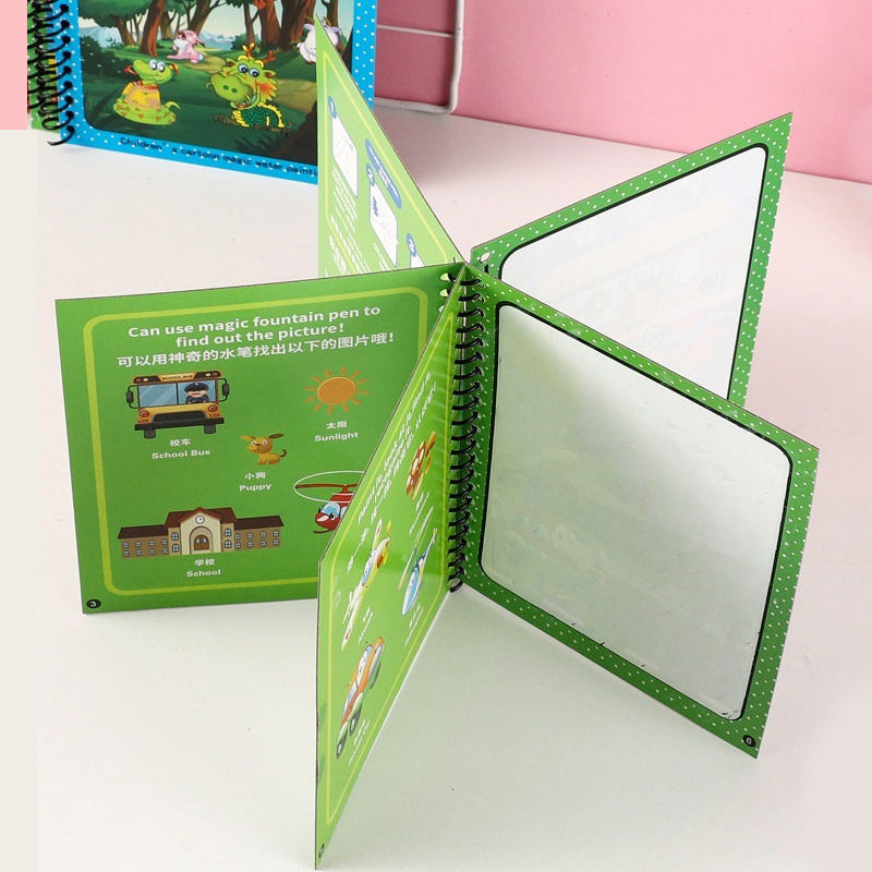 Magical Water Painting Book Toddler Early Education Toys Reusable Magic Drawing Coloring Book for Kids Children Montessori Toys