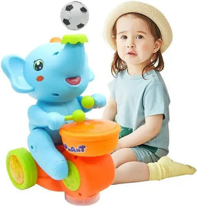 MUSICAL WALKING ELEPHANT DRUMMER TOY - Babytoon