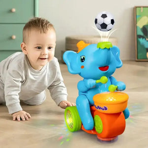 MUSICAL WALKING ELEPHANT DRUMMER TOY - Babytoon