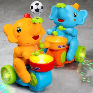 MUSICAL WALKING ELEPHANT DRUMMER TOY - Babytoon