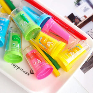 Single hole Pencil Sharpener Creative Stationery Pencil Sharpener Cutter colorful gift prizes Office Supplies (1Pc) - Babytoon