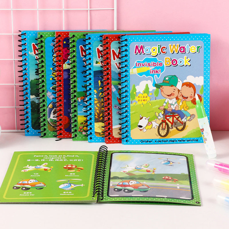 Magical Water Painting Book Toddler Early Education Toys Reusable Magic Drawing Coloring Book for Kids Children Montessori Toys - Babytoon