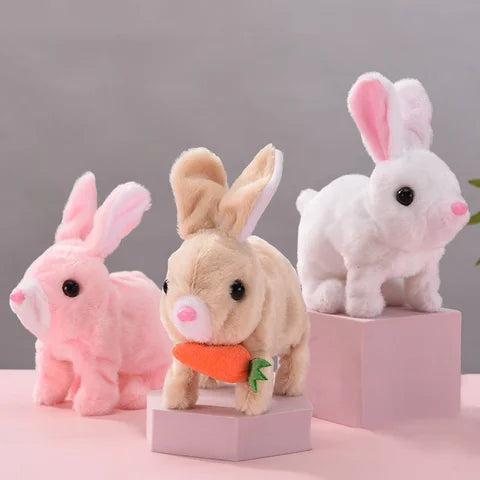 Cute Walking Bunny with Squeaky Sounds
