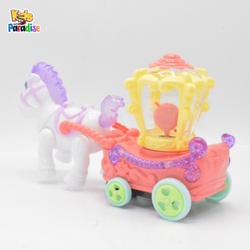 Kids musical toy horse carriage