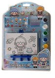 Small Painting kit with Paints, Brush and Stand, Canvas Painting Kit for Kids, Water Color Painting kit