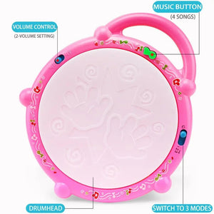 Mini Drum Music Instrument Rattle for Kid Flash Education Baby Girl Boy Toy Child Bed Bell Mobile Cot Newborn Toddler Stroller - Babytoon