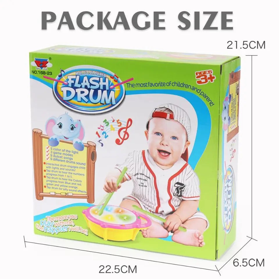 Mini Drum Music Instrument Rattle for Kid Flash Education Baby Girl Boy Toy Child Bed Bell Mobile Cot Newborn Toddler Stroller - Babytoon