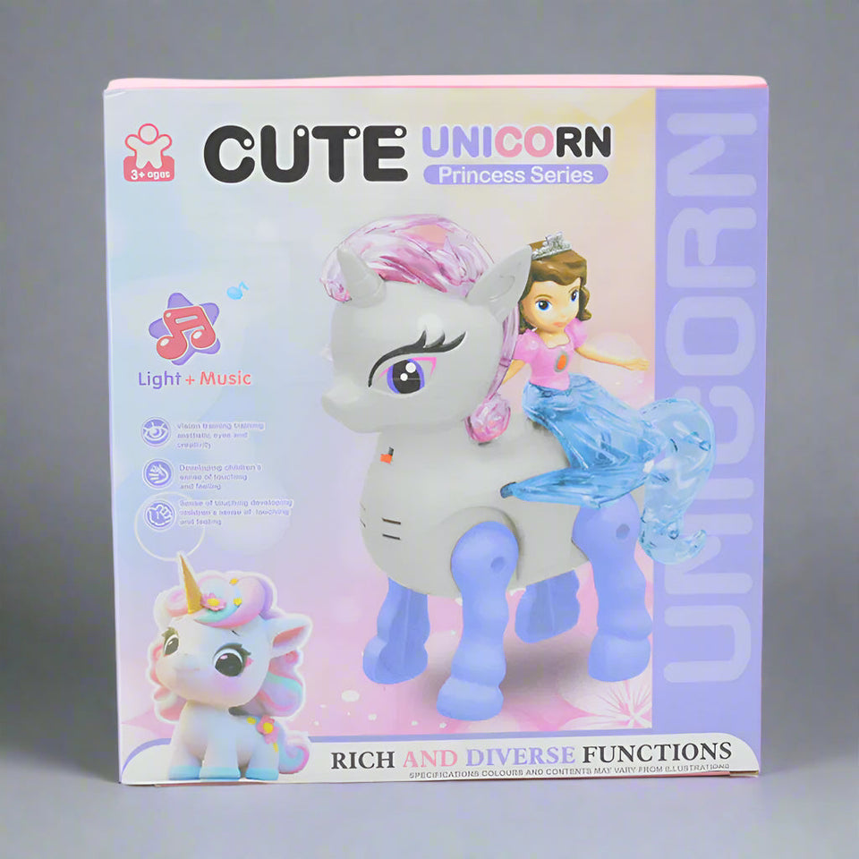 Cute Unicorn Princess Series Toy With Light And Music