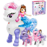 Cute Unicorn Princess Series Toy With Light And Music