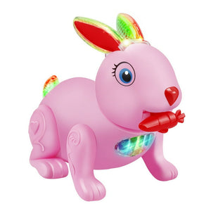 Rabbit Glowing Toy Electric Walking Dance Music Rabbit Toy