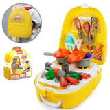 Children Play 23pcs Master Chef Bag Simulation Pretend Toys Kids Box Backpack - Babytoon
