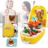 Children Play 23pcs Master Chef Bag Simulation Pretend Toys Kids Box Backpack - Babytoon