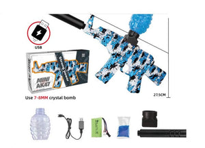 Mini AK Toy Gel Ball Blaster USB Charges - Blue