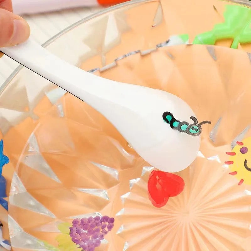 Magical Water 7 Painting Colorful Markers Floating Ink+Spoon - Babytoon
