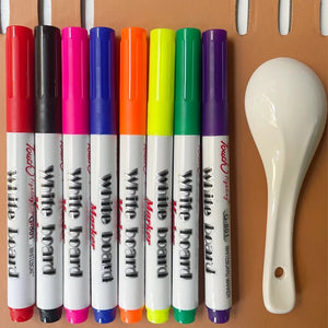 Magical Water 7 Painting Colorful Markers Floating Ink+Spoon - Babytoon