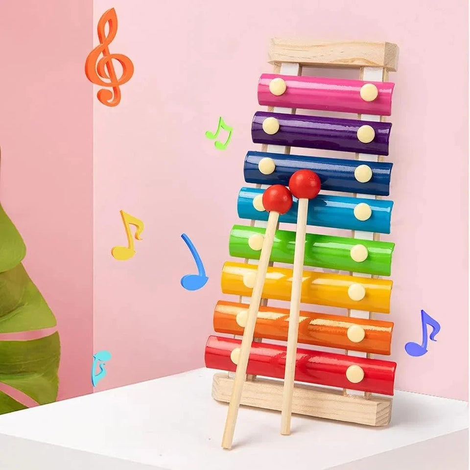 Colorful 8 Tones Hand Knock Musical Instrument Xylophone - Babytoon