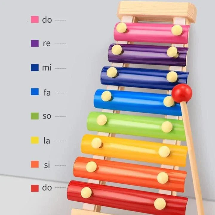 Colorful 8 Tones Hand Knock Musical Instrument Xylophone - Babytoon