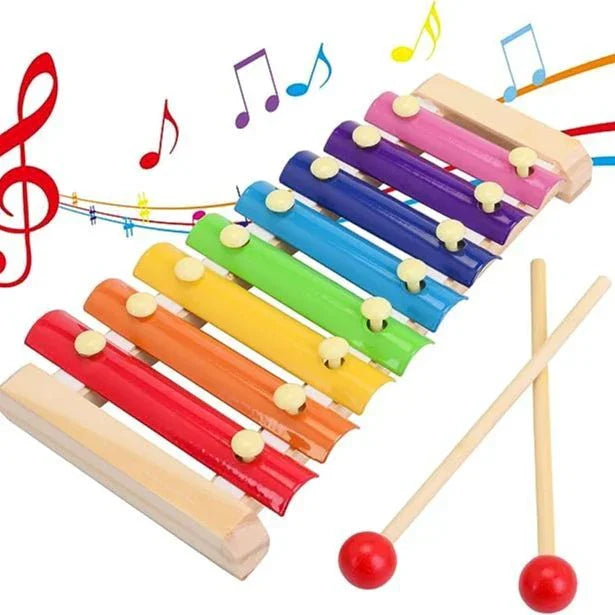 Colorful 8 Tones Hand Knock Musical Instrument Xylophone - Babytoon