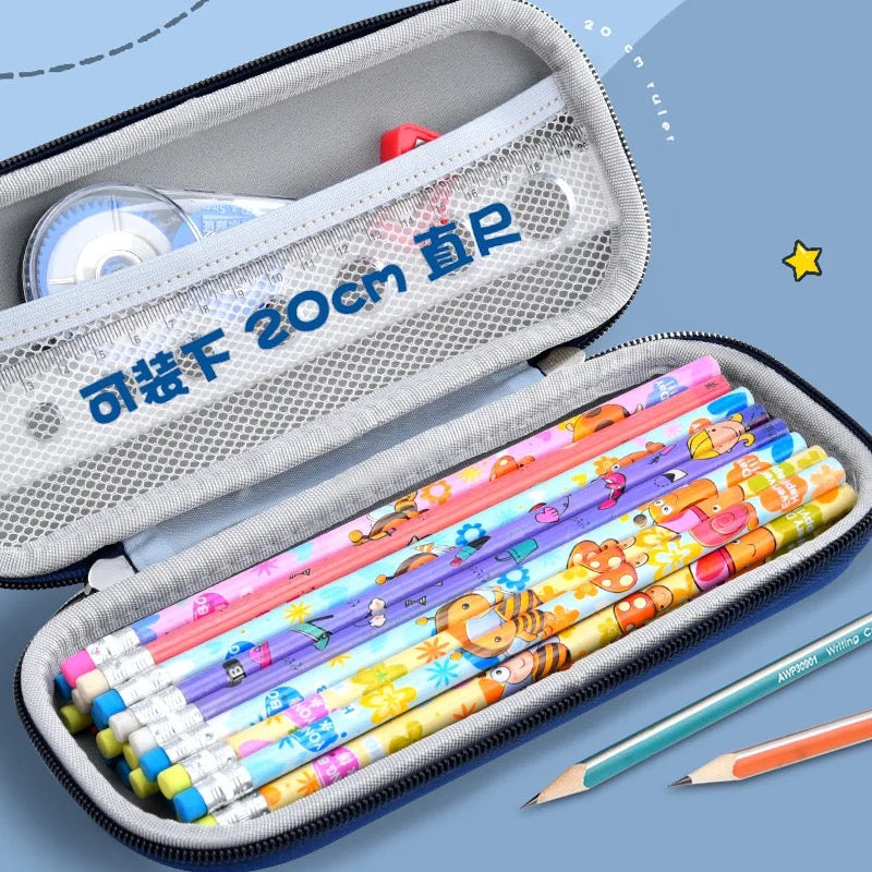 Cartoon 3D Pencil Box Children's Gift for Boys and Girls Large Capacity Study Pencil Bag Stationery Box - Babytoon