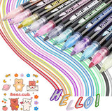 Outline Marker Set, Magic Shimmer Markers Pens Set for Kids, Outline Markers Self-outline Metallic Markers (8 PCS) - Babytoon