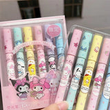 Set Double Heads Highlighter Pens Scented DIY Marker Pen Cute School Office Supplies (6 Pcs) - Babytoon