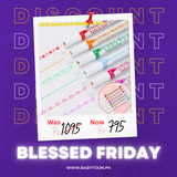 Double Pen Tip Curve Line Highlighter Pen Creative Flower-shaped Curve Line Marker Student School Supplies Stationery 1/3/6PCS - Babytoon