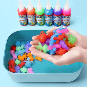 Water Elf Set Ocean – Handmade Water Toys - Magic Water Toy Kit – Shape Mold Handmade Water Elves Toy, Marine Life Creature Toys For Kids 6 Colours Pack - Babytoon