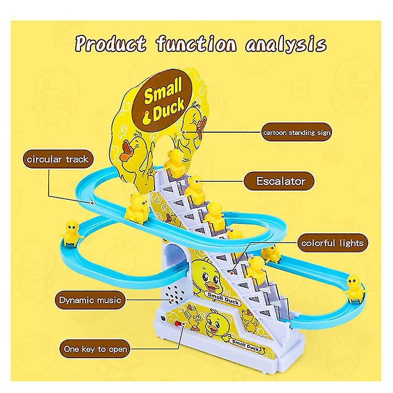 Small Duck Climbing Stairs Toy For Kids (7Ducks)