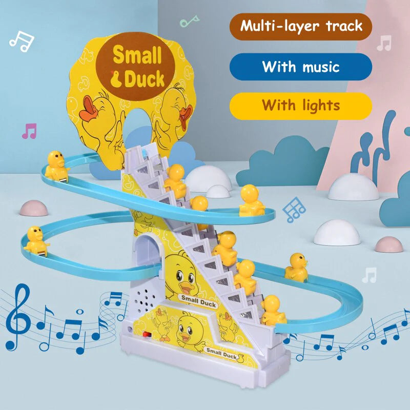 Small Duck Climbing Stairs Toy For Kids (7Ducks)