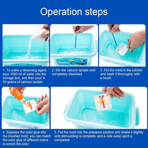 Water Elf Set Ocean – Handmade Water Toys - Magic Water Toy Kit – Shape Mold Handmade Water Elves Toy, Marine Life Creature Toys For Kids 6 Colours Pack - Babytoon
