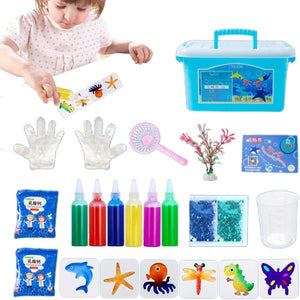 Water Elf Set Ocean – Handmade Water Toys - Magic Water Toy Kit – Shape Mold Handmade Water Elves Toy, Marine Life Creature Toys For Kids 6 Colours Pack - Babytoon