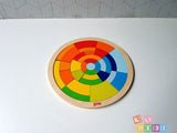 Wooden Circle Puzzle – Bricks Game (size 5×5 Inch) Wooden + Acrylic Material - Babytoon