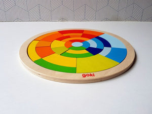 Wooden Circle Puzzle – Bricks Game (size 5×5 Inch) Wooden + Acrylic Material - Babytoon