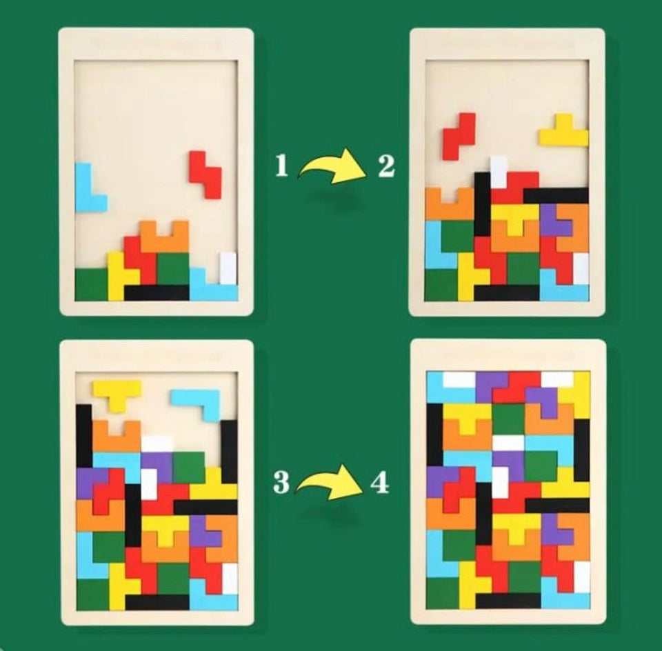 Wooden Puzzle Cubes Children’s Early Education Educational Fun Cognitive Games Early Childhood Development Intellectual Toys - Babytoon