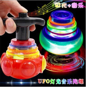 Colorful UFO Spinning Top (With music and flash light)